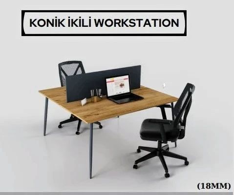 Konik İkili Çalışma Masası